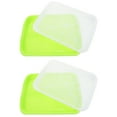 thumbnail image 1 of TAILTOSS Green Plastic Tray For Diy Planting 2 Sets 13.36X10.22X2.08in, 1 of 10