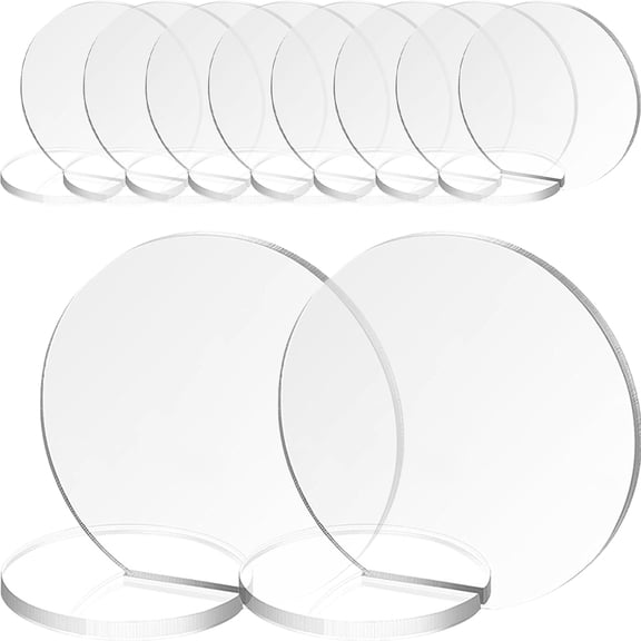 TAILTOSS 10Pcs Reusable Acrylic Wedding Table Signs Transparent Blank Seating Chart for Events