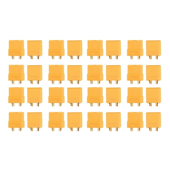 Jiandong xt90 connector 8 Pairs Male Female XT90 Connector Battery T Plugs for Model Airplane (Yellow)(0.98X0.83X0.39Inch)