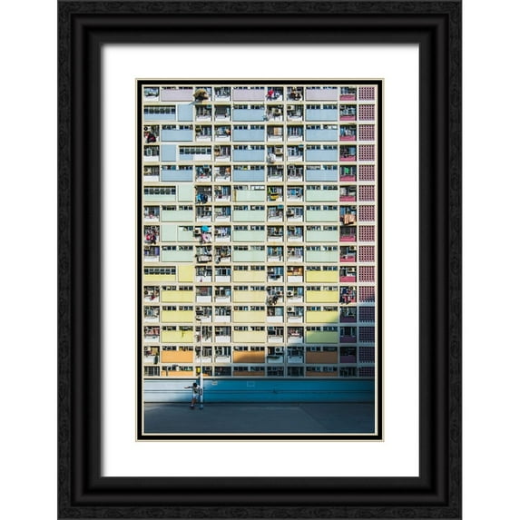 Jiang, Kevin 17x24 Black Ornate Wood Framed with Double Matting Museum Art Print Titled - A Colorful Dream