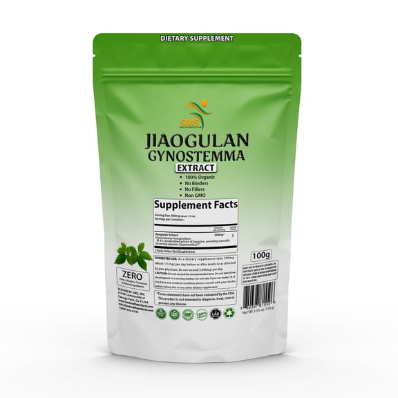 Jiaogulan (Gynostemma) Organic High Potency 4:1 Powder Extract 100g