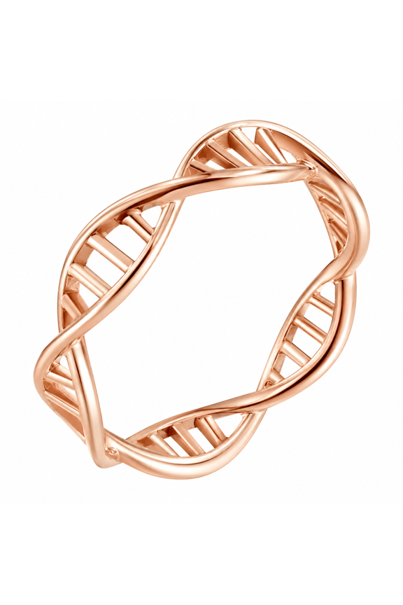 DNA Helix Ring Stainless Steel Science Statement Ring, Double Helix Biology Gift for Science Lovers, STEM Students, Lab Workers, US Sizes 5-10