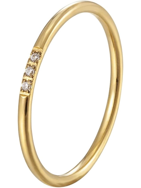 Women's Stainless Steel 1MM Thin Plain Midi Stacking Ring Band Comfort Fit,Single Piece for Daily Wear,Size 3 to 10