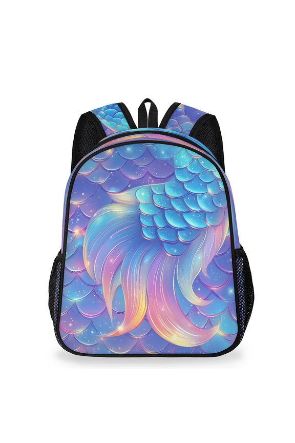 Adult Mermaid Travel Backpack, Casual Daypack with Adjustable Shoulder Straps, Mermaid Tail Laptop Backpack