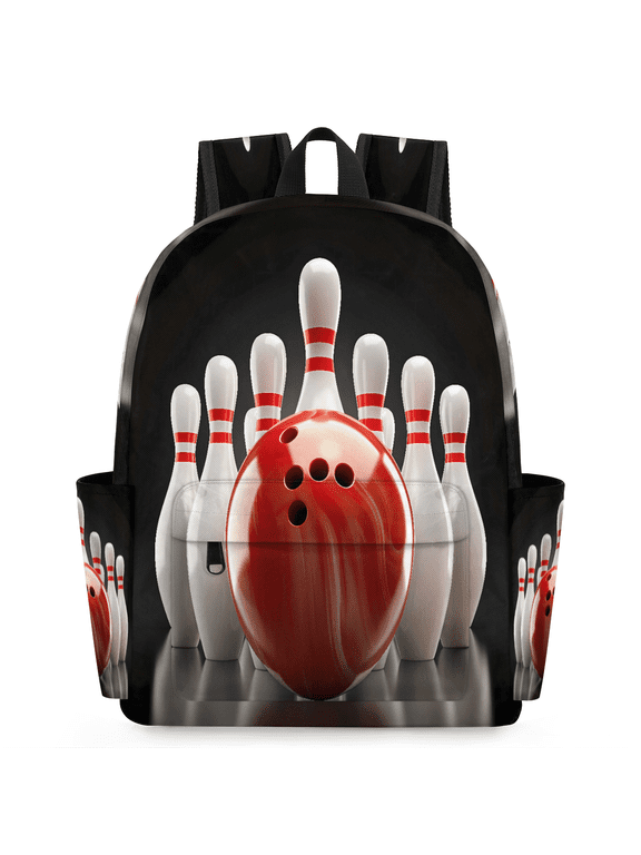 Bowling Ball Backpack for Adults, Breathable Adjustable Strap Casual Daypack, Lightweight Sports Work Laptop Backpack