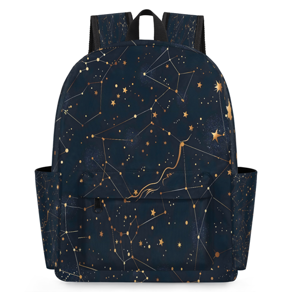 Jiaoprinted Constellation Star Map Backpack for Adults, Breathable Adjustable Strap Casual Daypack, Lightweight Zodiac Stars Work Laptop Backpack