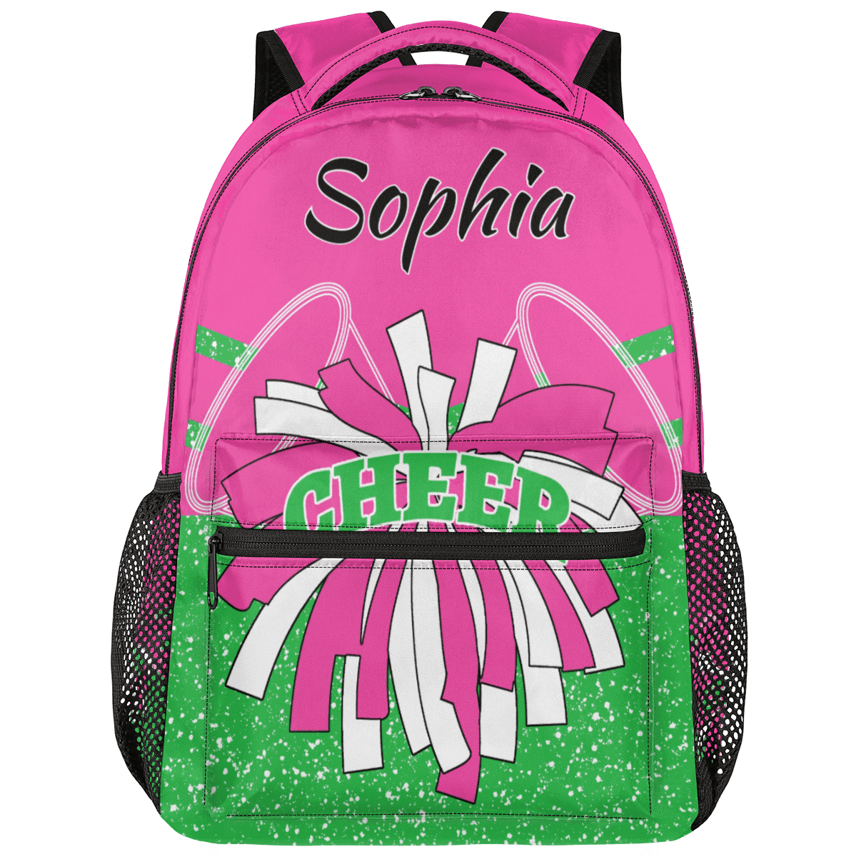 Jiaoprinted Custom Pink Green Cheer Backpack for Cheerleader ...