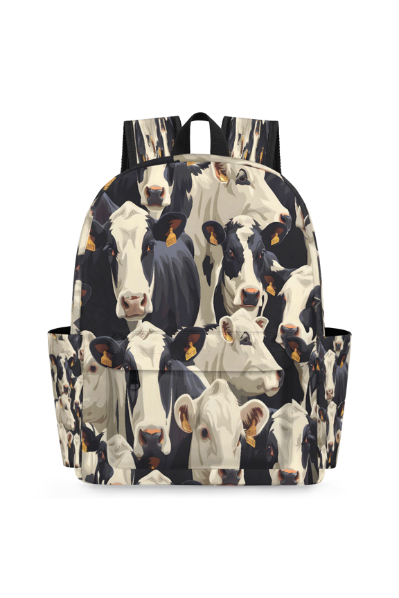 Cute Cows Backpack for Adults, Breathable Adjustable Strap Casual Daypack, Lightweight Farm Animal Work Laptop Backpack