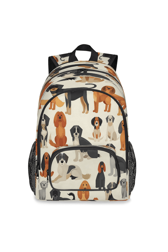 Funny Cartoon Dog Backpack, Large Animals Puppy Travel Laptop Backpack Men Women Work Business Computer Casual Daypack Rucksack, 18 Inch