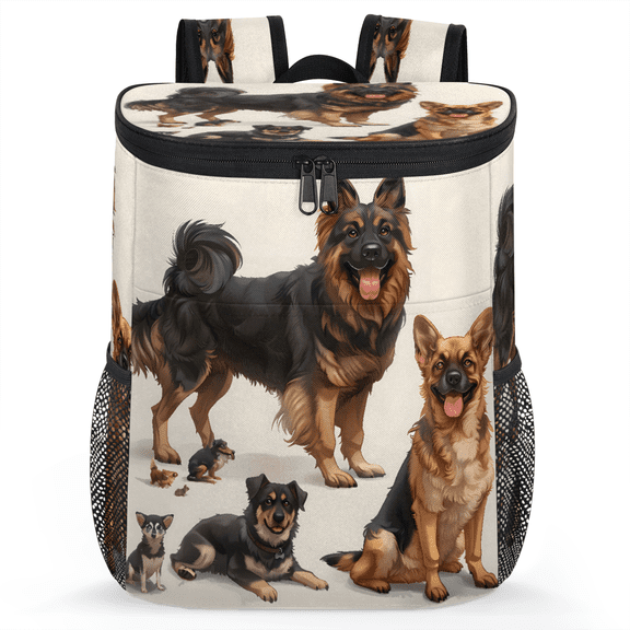 Jiaoprinted Funny Cartoon Dog Portable Leakproof Cooler Backpack, Animals Insulated Backpack Cooler for Picnic Camping