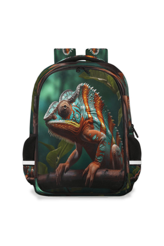 Jungle Lizard Multi-Functional Backpack, Adult Laptop Backpack Casual Daypack for Work Travel Outdoor, Animals
