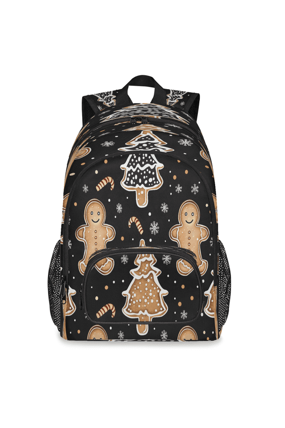 Large Gingerbread Christmas Tree Laptop Backpack, 18 Inch Christmas Cookie Travel Backpack for Men Women, Work Business Computer Casual Daypack