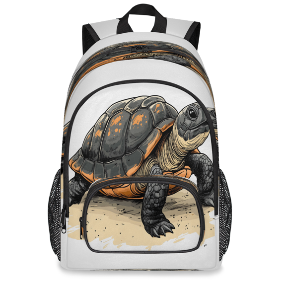Jiaoprinted Large Land Tortoise Laptop Backpack, 18 Inch Turtle Travel Backpack for Men Women, Work Business Computer Casual Daypack