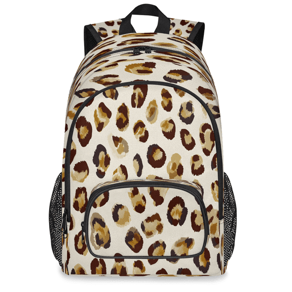 Jiaoprinted Large Leopard Print Laptop Backpack, 18 Inch Animal Leopard Travel Backpack for Men Women, Work Business Computer Casual Daypack