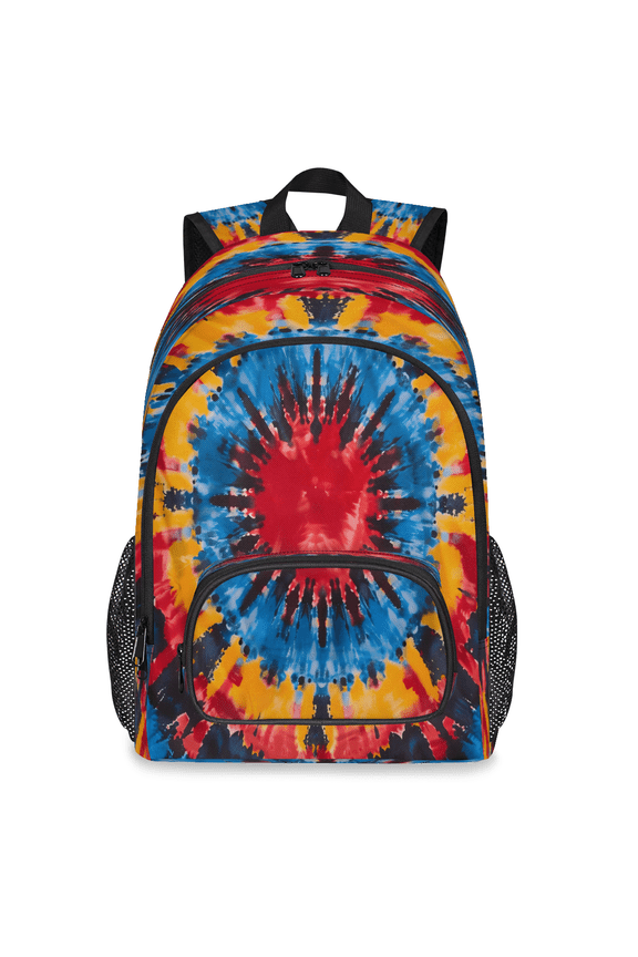 Large Tie-Dye Laptop Backpack, 18 Inch Abstract Rainbow Travel Backpack for Men Women, Work Business Computer Casual Daypack