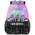 thumbnail image 1 of Jiaoprinted Personalized Cheer Backpack, Custom Name Cheerleader Casual Travel Laptop Bag for Cheer Teams, Cheerleading Gifts, Rainbow Pinks, 1 of 7