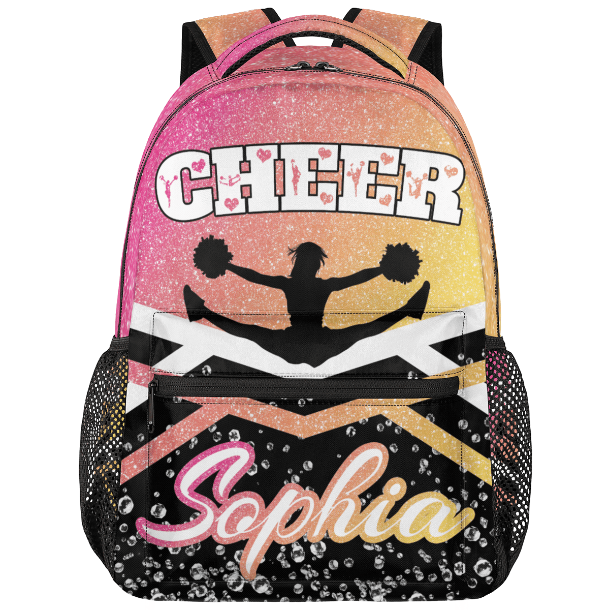 Jiaoprinted Personalized Cheerleader Backpack, Custom Cheer Shoulder ...
