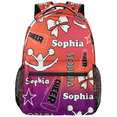 thumbnail image 1 of Jiaoprinted Red Purple Custom Cheerleader Backpack Personalized Name Cheer Shoulder Bag Coach Casual Travel Daypack for Cheerleading Gifts, 1 of 7