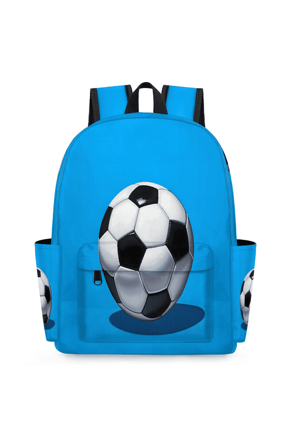 Soccer Ball Backpack, Lightweight 15 Inch Laptop Backpack for Men Women, Casual Daypack for Travel Work, Blue