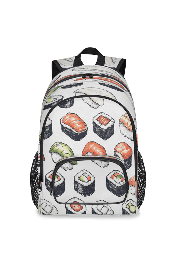 Sushi Backpack, Large Cute Japanese Food Travel Laptop Backpack Men Women Work Business Computer Casual Daypack Rucksack, 18 Inch