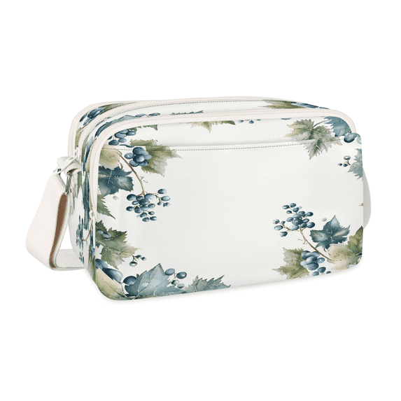 Jiaoprinted Watercolor Grape Leaves Crossbody Purse for Women ...