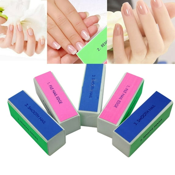 Jiaroswwei 1Pc Nail Art Shine Polished Buffer Sanding Manicure Tools Polishing Block
