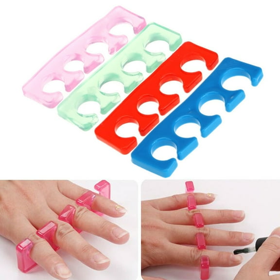 Jiaroswwei 2 Pcs Silicone Soft Toe Separator Finger Spacer for Manicure Pedicure Nail Tool