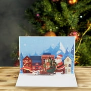Jiaroswwei 3D Snowman Pattern Christmas Card Paper Hidden Design Holiday Card for Home