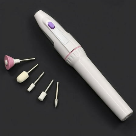 5 Bits Electric Nail File Drill Kit Tips Manicure Toenail Pedicure Salon Pen Shape Set