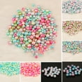 thumbnail image 1 of Jiaroswwei 850Pcs Beads Colorful DIY Faux Pearl 4/6/8/10mm Shiny Faux Pearl Beads for Daily Life, 1 of 8