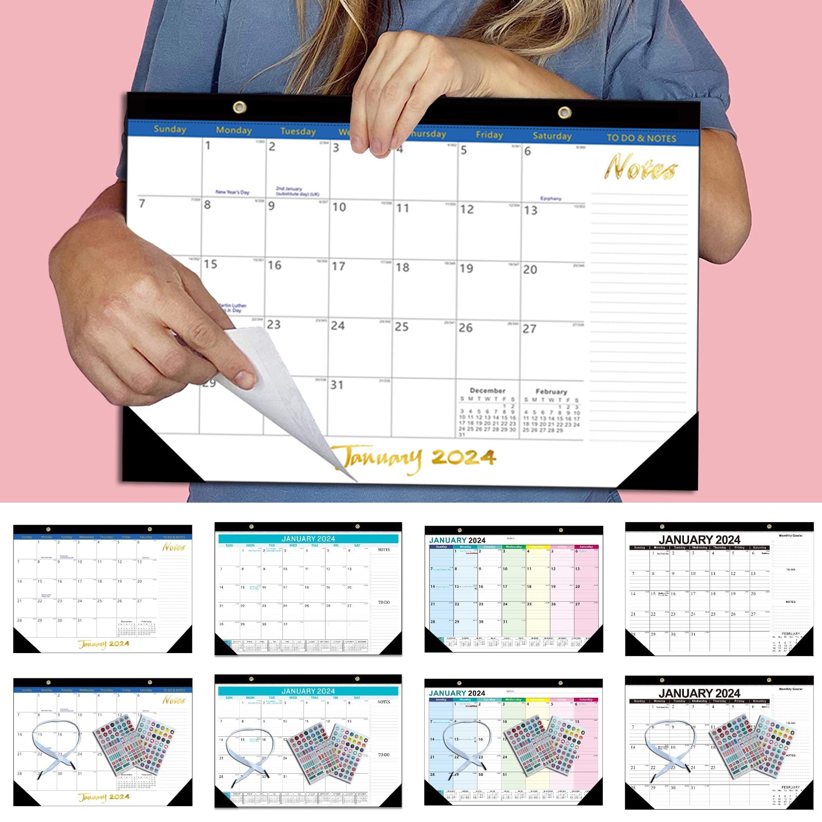 Jiaroswwei Calendar 20242025 Multifunctional English Calendar