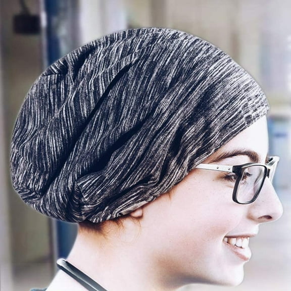 Jiaroswwei Cap Lightweight Breathable Adjustable Satin Lined Sleep Slouchy Cap for Women