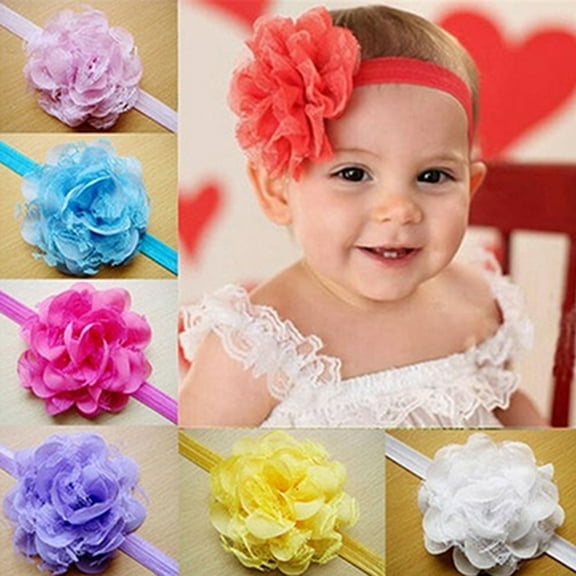 Jiaroswwei Cute Toddler Baby Girls' Flower Headband Elastic Hair Band Headwear Headdress