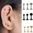 thumbnail image 1 of Jiaroswwei Ear Studs Simple Easy Matching Titanium Steel Barbell Shape Helix Tragus Women Earrings for Party, 1 of 8