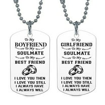 Jiaroswwei Fashion Couple Necklace Unisex Bead Boyfriend Girlfriend Husband Wife Jewelry