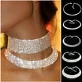 thumbnail image 1 of Jiaroswwei Fashion Elegant Rhinestone Women Collar Choker Necklace for Wedding Birthday Jewelry, 1 of 8