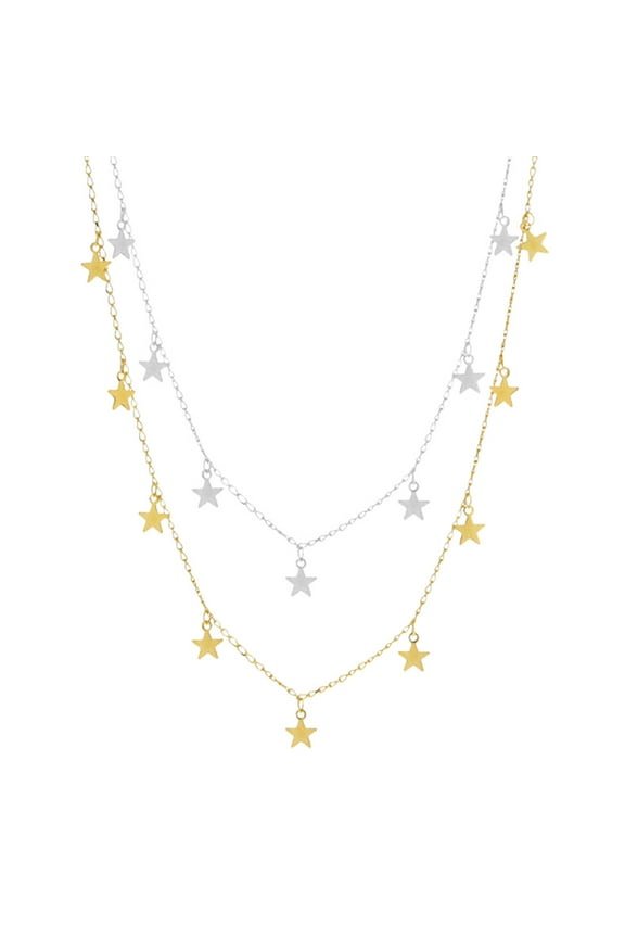 Fashion Women Five-Pointed Star Pendant Chain Choker Necklace Party Jewelry