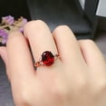 thumbnail image 1 of Jiaroswwei Finger Ring Geometric Imitation Garnet Jewelry Opening Adjustable Sparkling Ring for Daily Wear, 1 of 7