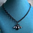thumbnail image 1 of Jiaroswwei Halloween Necklace Punk Gothic Thick Chain Decorative Adjustable Trick Treats Gift Geometric Halloween Bat Pendant Choker Necklace Fashion Jewelry Party Favors, 1 of 7