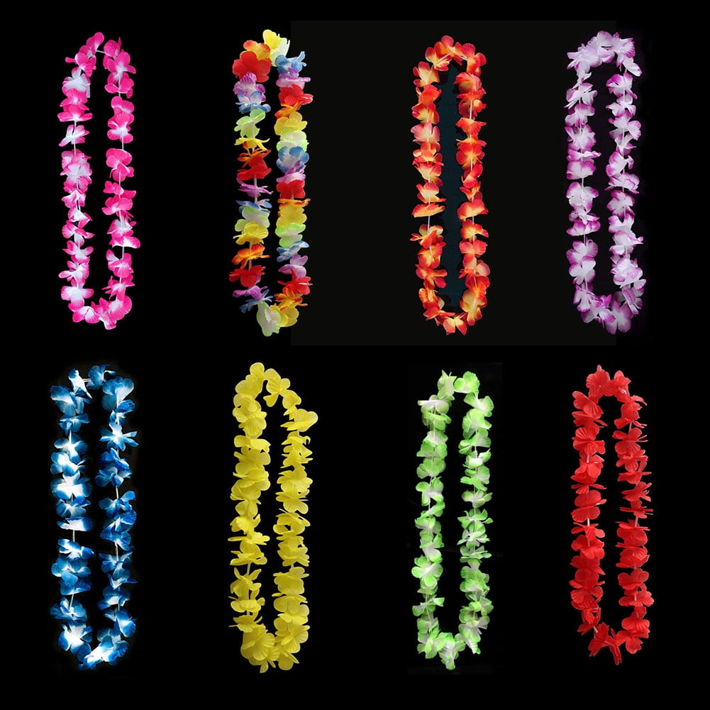 Jiaroswwei Leis Flower Garlands Hawaii Tropical Party Wear Hen
