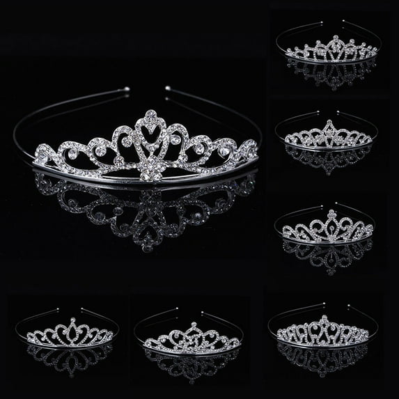 Jiaroswwei Lovely Crown Rhinestone Kids Girl Princess Tiara Headband Dancing Party Headwear