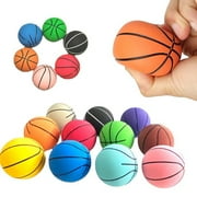 Jiaroswwei Mini Basketball Toy Wear Resistant Ultra-high Elastic Eco-friendly Non-inflatable Rubber Small Ball Toy for Children