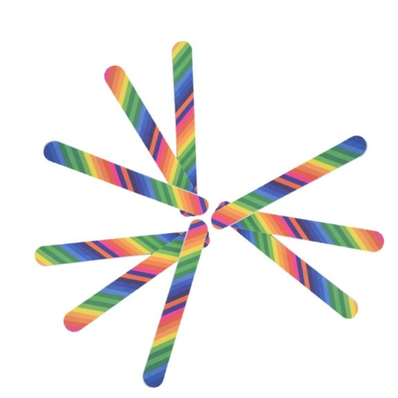 Jiaroswwei Mini Portable Rainbow Nail File Grinder Polishing Sand Buffer Manicure Tool