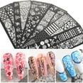 thumbnail image 1 of Jiaroswwei Nail Stamping Plates Exquisite Manicure Nail Art Making Stainless Steel DIY Template Nail Tool for Lady, 1 of 8
