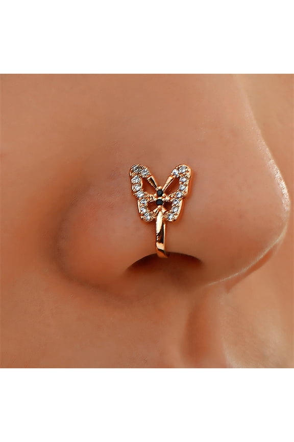 Nose Ring Eye-catching Copper Non-Piercing Nose Ring Women Jewelry for Female