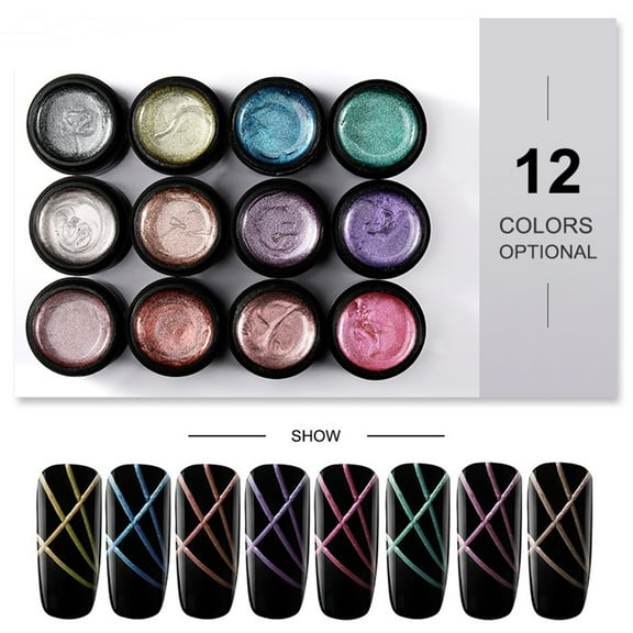 Jiaroswwei ROSALIND Elastic Metal Spider Painting Drawing Gel DIY UV Soak Off Nail Lacquer