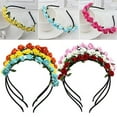 thumbnail image 1 of Jiaroswwei Rose Flower Crown Festival Headband Wedding Garland Floral Hairband Accessory, 1 of 8
