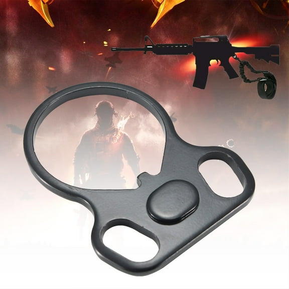 Jiaroswwei Sling Plate Two-ring Long-time Use Standard Steel Sling Loop for Outdoor Hiking Camping Climbing