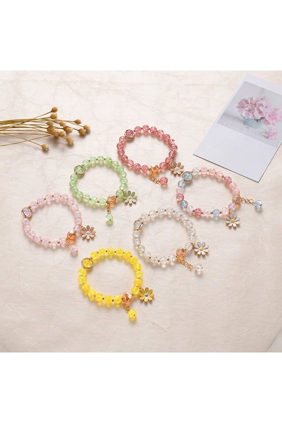 Student Bracelet Sunflower Beaded Sweet Korean Style All Match Bracelet Girls Gift