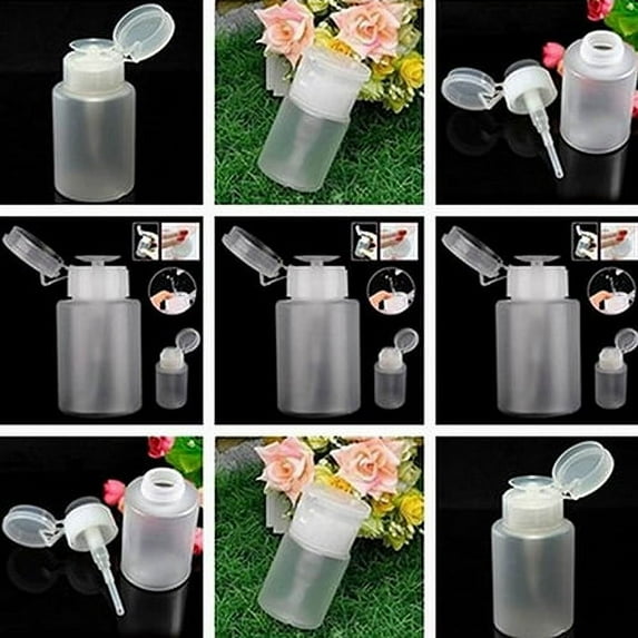 Jiaroswwei UV Gel Polish Remover Cleaner Acetone Water Storage Empty Bottle Nail Art Supplies